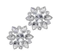 LIFKOME Rhinestone Shoe Buckle Waterdrop Design Detachable Decorative Clips For Women Wedding High Heels And Flat Shoes Elegant Jewelry Clip For Ladies Party Footwear