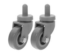 LIFKOME Ruedas Giratorias para Cubeta de Trapeador 75 CM Vástago de Acero Inoxidable Ruedas de Repuesto de Goma para Carrito Utilitario y Cubo de Fregona Alta Resistencia para Limpieza