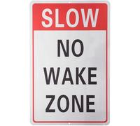 LIFKOME Señal Reflectante Metálica 18X12 Pulgadas para Exteriores Zona de No Despertar Resistente a Rayos UV y Viento Señal de Desaceleración para Seguridad Industrial