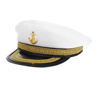 LIFKOME Sombrero de Capitán para Navegación en Poliéster Ala Curva, Diseño Interesante y Cálido para Estación Templada y Otoño en Viajes y Pesca