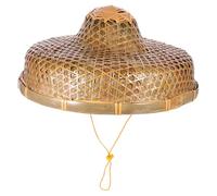 LIFKOME Sombrero Unisex de Bambú Tejido 365X14 CM Cuerda Ajustable Ala Ancha para Protección Solar Resistente al Agua Adecuado para Pesca Actividades al Aire Libre y Presentaciones