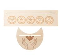 LIFKOME Soporte de Madera para Tarot de Forma Lunar, Base de Exhibición