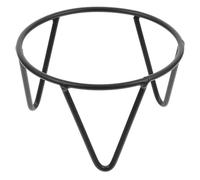 LIFKOME Soporte para Bola de Observación de Hierro Negro Tamaño Grande, Base para Exhibición de Esfera de Cristal para Decoración Interior y Exterior, Soporte para Globo Terráqueo