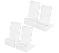 LIFKOME Soporte para teléfono de Venta minorista, 4 Piezas de acrílico, Transparente y Generoso, para exhibición en Tienda y escaparate
