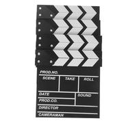 LIFKOME Tablero de Claqueta de Madera 4 Piezas 20x20cm Negra, Pizarra de Película para Registro de Escenas, Decoración de Cine y Regalo para Fans y Directores