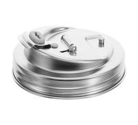 LIFKOME Tapa de Acero Inoxidable Reutilizable y Diseño Tapa Abatible para Tarros Mason de Boca Ancha para Uso Diario en Vasos Exprimidores