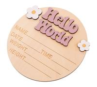 LIFKOME Tarjeta Colgante De Crecimiento De Madera Letrero De Anuncio De Letrero De Bienvenida Para Guardería Para Fotos Recién Nacido Bebe Recien Nacido