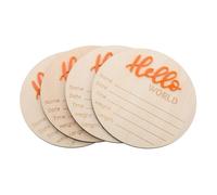 LIFKOME Tarjeta De Anuncio De Nacimiento Letrero Redondo De Madera Accesorios Fotográficos Para Shower Detalle De Bienvenida Para Recién Nacido Manualidad Rústica Para Llegada