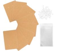 LIFKOME Tarjetas para Empaquetar Aretes y Tarjetas de Embalaje de Joyas de Papel Kraft y Bolsa de Pp, 1 Juego, 480 Piezas, para Ear Studs y Pulseras, Vitrinas y Mostradores