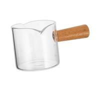 LIFKOME taza de café taza de espresso con asa copas de café espresso con picos dobles expresso de doble de jarra de leche jarra de crema de madera