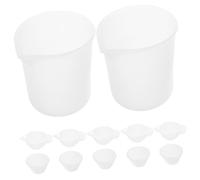 LIFKOME Tazas Medidoras de Silicona para Resina Epoxi con Soporte Antideslizante y Escala Precisa para Manualidades de Bricolaje y Mezcla de Resina Reutilizable