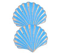 LIFKOME Tiradores De Metal Forma De Concha Azul 2 Piezas Tiradores Vintage De Hierro Fundido Para Cajones Manijas De Gabinete Para Habitación Infantil Estilo Marino Mediterráneo