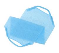 LIFKOME Toalla de Baño Exfoliante Doble Cara Azul con Diseño Colgante para Limpieza Profunda y Masaje Corporal Unisex