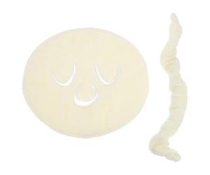 LIFKOME Toalla Facial de Poliéster para Cuidado Piel, 1 Unidad, Tamaño Medio, Compresa Fría y Caliente, para Mujer, Uso Facial, Diseño Tres Agujeros Transpirable