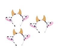 LIFKOME Tocado De Cuerno De Vaca Diademas De Dibujos Animados Accesorio De Fiesta Creativos