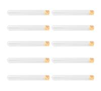 LIFKOME Tubos de Ensayo de Vidrio Transparentes 15x150 Mm 10 Piezas con Tapones de Corcho Madera para Laboratorio Experimentos Químicos Biológicos y Almacenamiento de Muestras