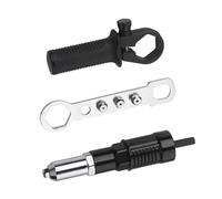 LIFKOME Unión de remaches metálicos con adaptador para máquina remachadora eléctrica, set de 1 pieza en color negro, diseñado para trabajos de ensamblaje y reparación en taller