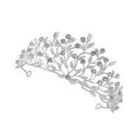 LIFKOME wedding gemas crown party rhinestones bride vestido novia pétalos de rosa de seda fiesta dama de honor Venda tiaras tiara para mujer diadema nupcial Aleación de zinc Silver