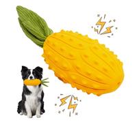 LIFLIX Juguete para perros chirriante para masticar, duro masticable para perros de masticación natural, resistente para perros pequeños, medianos y grandes, forma de melón con cuernos