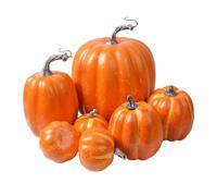 LIFNECESS Decoración de Habitaciones Esculturas de calabazaDIY artesanía Granja Cosecha decoración Calabazas Artificiales Esculturas para el hogar(Orange)