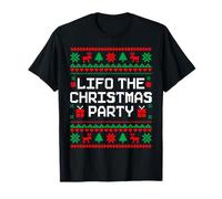Lifo The Party Funny Contable Matching Ugly Christmas Camiseta