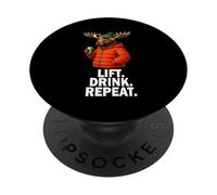 Lift Drink Repeat Alce - Esquí Invierno Fiesta PopSockets PopGrip Adhesivo