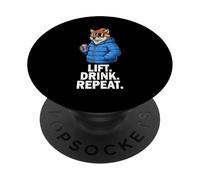 Lift Drink Repeat Lobo - Esquí Invierno Fiesta PopSockets PopGrip Adhesivo