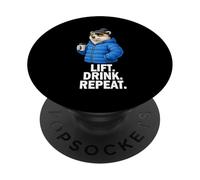 Lift Drink Repeat Oso Polar - Esquí Invierno Fiesta PopSockets PopGrip Adhesivo