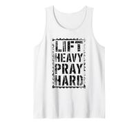 Lift Heavy Pray - Camisa dura para hombre y mujer, entrenamiento cristiano Camiseta sin Mangas