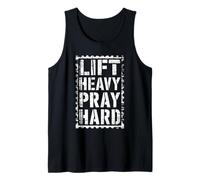 Lift Heavy Pray - Camisa dura para hombre y mujer, entrenamiento cristiano Camiseta sin Mangas