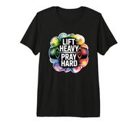 Lift Heavy Pray Hard Camiseta Premium