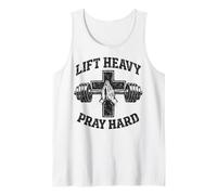 Lift Heavy Pray Hard Christian Workout Gym Apparel Men Camiseta sin Mangas