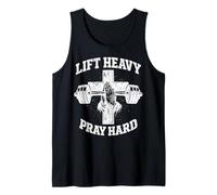 Lift Heavy Pray Hard Christian Workout Gym Apparel Men Camiseta sin Mangas