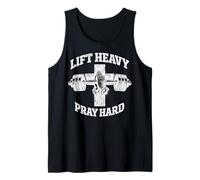 Lift Heavy Pray Hard Christian Workout Gym Apparel Men Camiseta sin Mangas