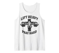 Lift Heavy Pray Hard Christian Workout Gym Apparel Men Camiseta sin Mangas