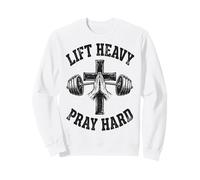 Lift Heavy Pray Hard Christian Workout Gym Apparel Men Sudadera