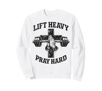 Lift Heavy Pray Hard Christian Workout Gym Apparel Men Sudadera