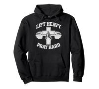 Lift Heavy Pray Hard Christian Workout Gym Apparel Men Sudadera con Capucha