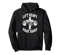 Lift Heavy Pray Hard Christian Workout Gym Apparel Men Sudadera con Capucha