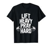 Lift Heavy Pray Hard - Faith Meets Fitness Camiseta
