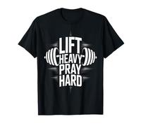 Lift Heavy Pray Hard - Faith Meets Fitness Camiseta