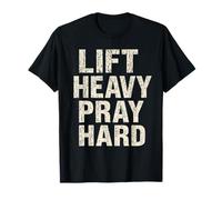 Lift Heavy Pray Hard - Faith Meets Fitness Camiseta