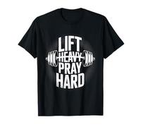 Lift Heavy Pray Hard - Faith Meets Fitness Camiseta