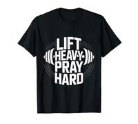 Lift Heavy Pray Hard - Faith Meets Fitness Camiseta