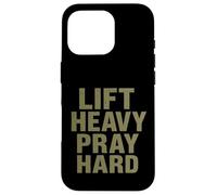 Lift Heavy Pray Hard - Faith Meets Fitness Carcasa para iPhone 16 Pro