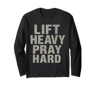 Lift Heavy Pray Hard - Faith Meets Fitness Manga Larga