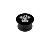 Lift Heavy Pray Hard - Faith Meets Fitness PopSockets PopGrip Adhesivo