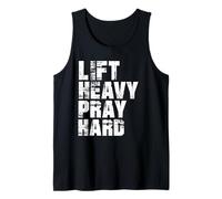 Lift Heavy Pray Hard, Gym Christian Gift for Christian Camiseta sin Mangas