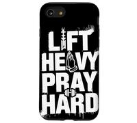 Lift Heavy Pray Hard Motivación Cristiana Fitness Fe Fuerza Carcasa para iPhone SE (2020) / 7 / 8