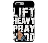 Lift Heavy Pray Hard Motivación Fitness Cristiano Fe Carcasa para iPhone 7 Plus/8 Plus